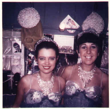 (L-R) Janet and Mandy (Fox Miller Girls) at Great Yarmouth. * note Freddie's photo in the background.