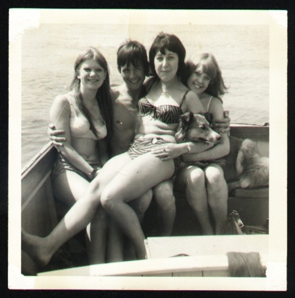 (L-R) Ann, Dave Watts, Mandy and Carol on the infamous "Broads boat trip"